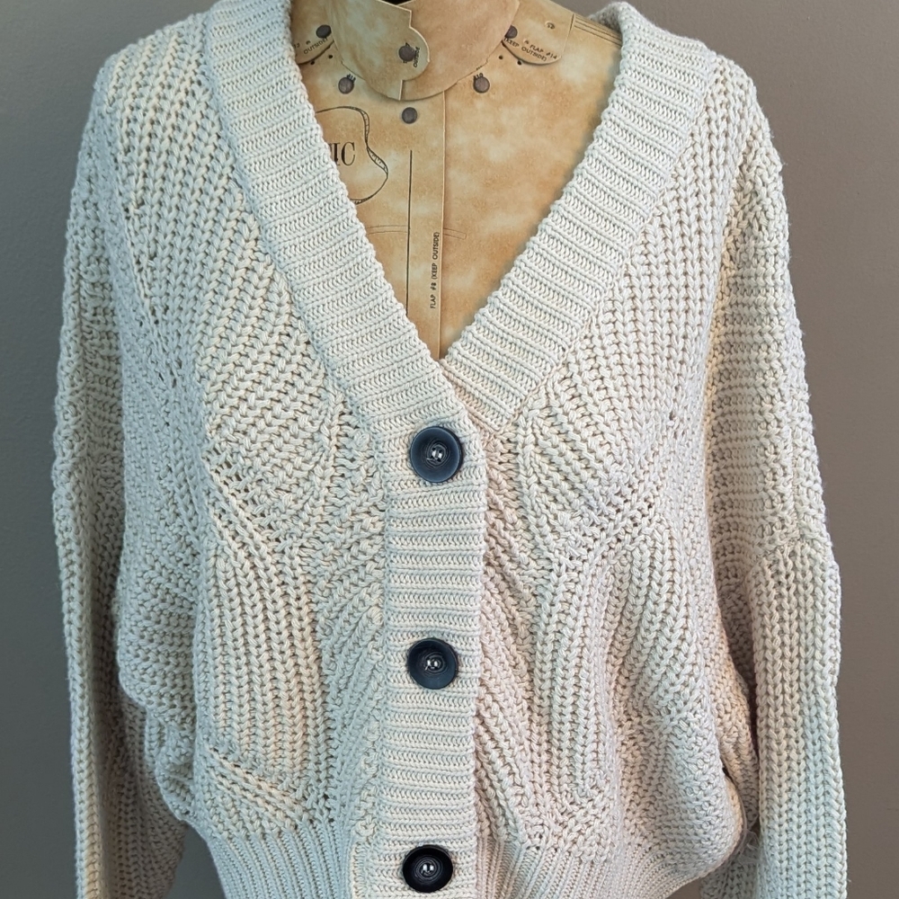 Lovely Oatmeal Cardigan by Poet